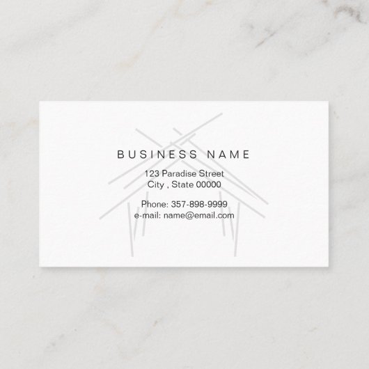 Handelsmerken met woning in roos goud visitekaartje (Achterkant)