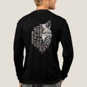handelsmodel | witte wolf | tweezijdig Tri-Blend shirt (Achterkant volledig)