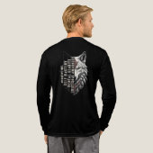 handelsmodel | witte wolf | tweezijdig Tri-Blend shirt (Achterkant)