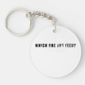 handelsmodel | zwarte wolf | tweezijdig sleutelhanger (Voorkant)