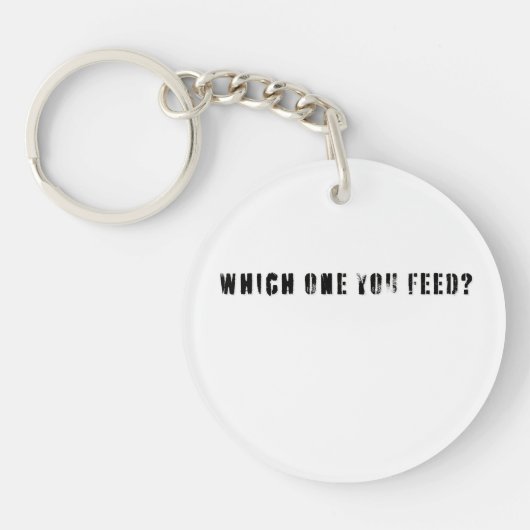 handelsmodel | zwarte wolf | tweezijdig sleutelhanger (Voorkant)