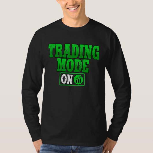 Handelsmodus op crypto Blockchain Trader T-shirt (Voorkant)