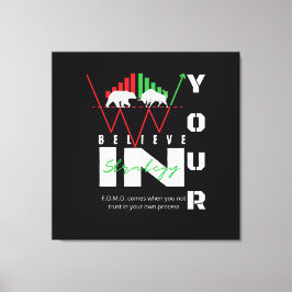 Handelsmotivatie | Bullish | Patroon Canvas Afdruk