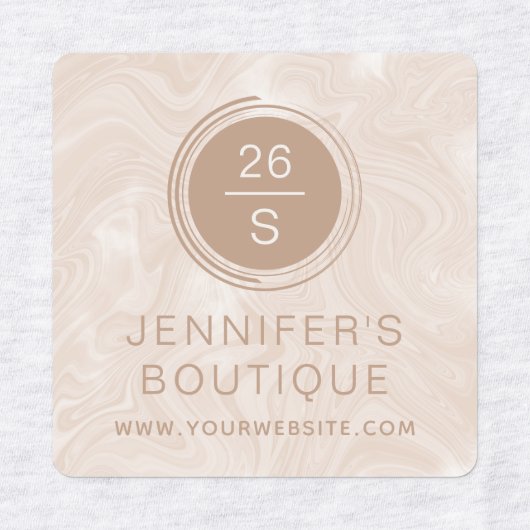 Handelsnaam Kledinggrootte Labels Marmer (Design 1)