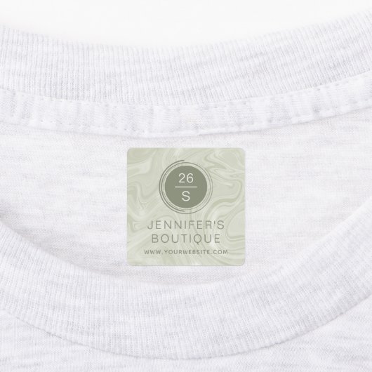 Handelsnaam Kledinggrootte Labels Marmer (Aangebracht)