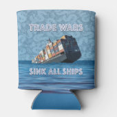 Handelsoorlogen doen alle schepen zinken blikjeskoeler (Achterkant)