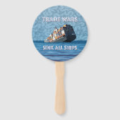 Handelsoorlogen doen alle schepen zinken handwaaier (Achterkant)