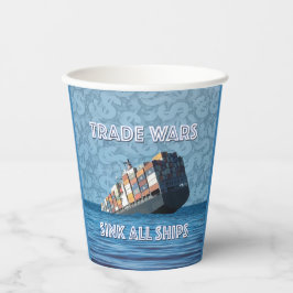 Handelsoorlogen doen alle schepen zinken papieren bekers