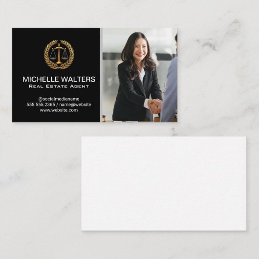 handelsovereenkomst | handdruk visitekaartje (Voorkant / Achterkant)