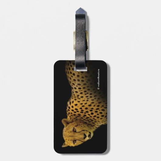 Handelspans met een Magnificante Cheetah Bagagelabel (Achterkant verticaal)