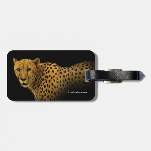 Handelspans met een Magnificante Cheetah Bagagelabel (Achterkant horizontaal)