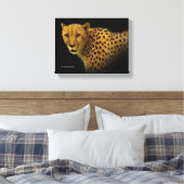 Handelspans met een Magnificante Cheetah Canvas Afdruk (Insitu (Slaapkamer))
