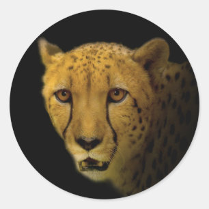 Handelspans met een Magnificante Cheetah Ronde Sticker
