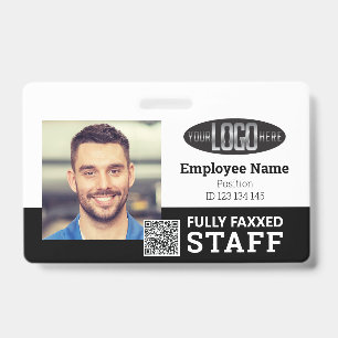 Handelspersoneel Foto-id Vaxxed QR-codebadge Badge