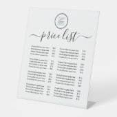 Handelsprijslijst Logo Pedestal Sign Reclamebord Met Voetstuk (Voorkant)