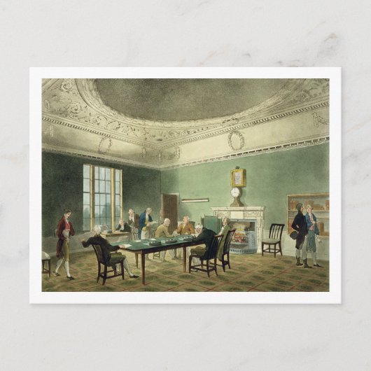 Handelsraad, van "Ackermann's Microcosm of Lon Briefkaart (Voorkant)