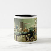 Handelsraad, van "Ackermann's Microcosm of Lon Tweekleurige Koffiemok (Center)