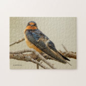 Handelsstadia met een Barn Swallow Legpuzzel (Horizontaal)