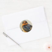 Handelsstadia met een Barn Swallow Ronde Sticker (Envelop)