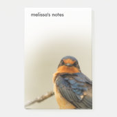 Handelsstadia met verbluffende Barn Swallow Songbi Post-it® Notes (Voorkant)