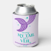 Handelstaart voor sluier zeemeermin vrijgezellenfe blikjeskoeler (Blikje Voorkant)
