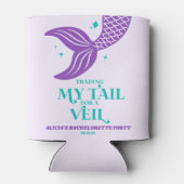 Handelstaart voor sluier zeemeermin vrijgezellenfe blikjeskoeler (Achterkant)