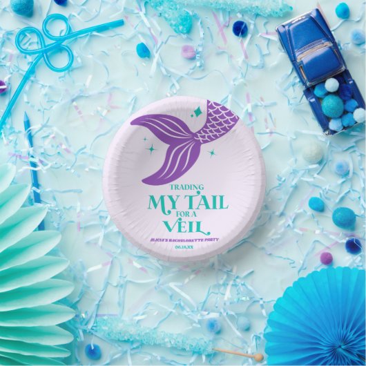 Handelstaart voor sluier zeemeermin vrijgezellenfe papieren kommen (Feest)