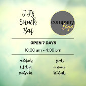 HANDELSTIJDEN VOOR KLEINE BEDRIJVEN LOGO RAAMSTICKER (Vel 3)