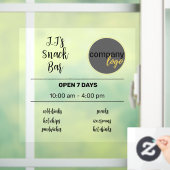 HANDELSTIJDEN VOOR KLEINE BEDRIJVEN LOGO RAAMSTICKER (Huis)