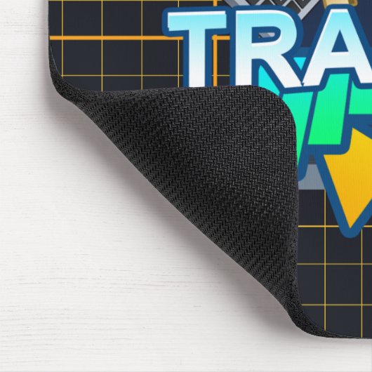 Handelsverkeer oranje raster Mousepad Muismat (Hoek)