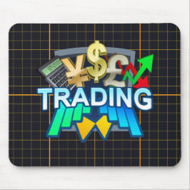 Handelsverkeer oranje raster Mousepad Muismat