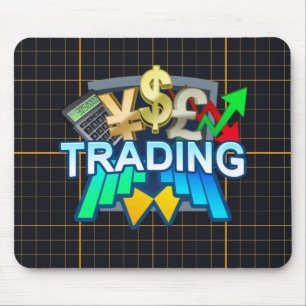 Handelsverkeer oranje raster Mousepad Muismat