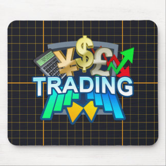 Handelsverkeer oranje raster Mousepad Muismat