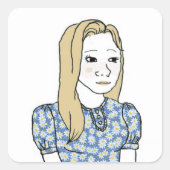 Handelsvrouw wojak stickers (Voorkant)