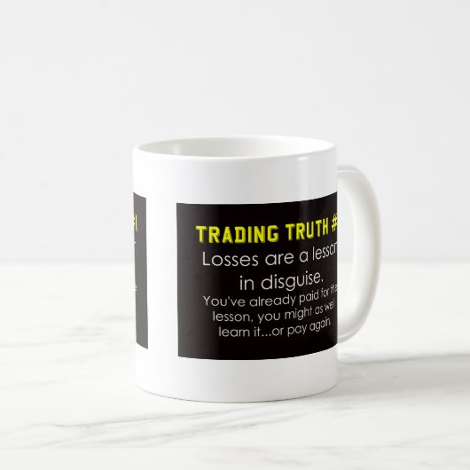 Handelswaarheden en advies over verliezen koffiemok (Voorkant rechts)