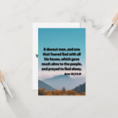 Handelt 10:2 KJV Bijbelbaar Wenskaart met scripts  Kaart (Voorkant / Achterkant in situ)