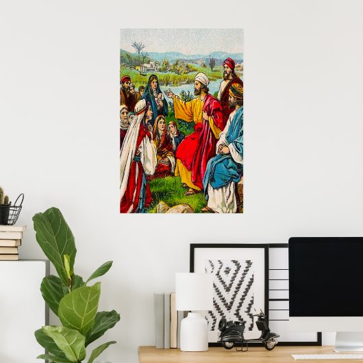 Handelt 16:14-15 The Lord Opens Lydia's Heart post Poster (Thuiskantoor)