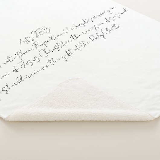 Handelt 2:38 Blanket Jesus Name Pentecostal Sherpa Deken (3/4)