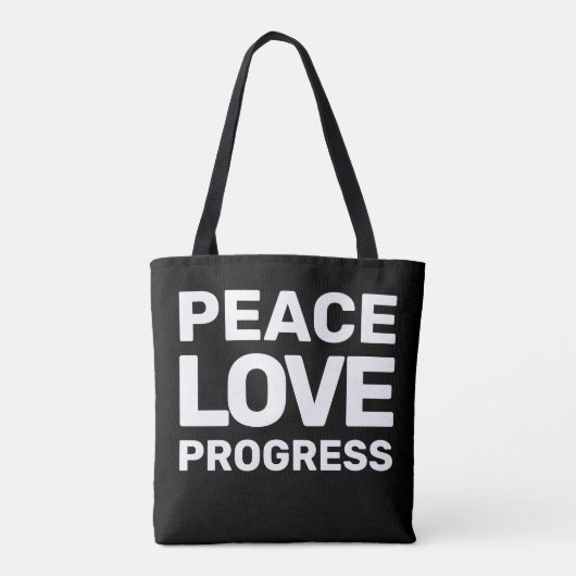 Handen af beweging protesteren tegen Vrede Liefde  Tote Bag (Achterkant)