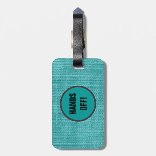 Handen af! Grappige Bagagelabels (Achterkant verticaal)