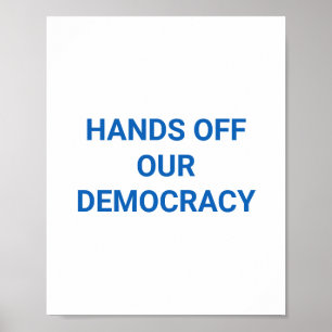 HANDEN AF ONZE DEMOCRATIE POSTER