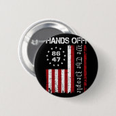 Handen af Protest 86 47 8647 Protest Save Democrac Ronde Button 5,7 Cm (Voorkant /achterkant)