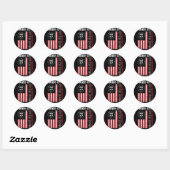 Handen af Protest 86 47 8647 Protest Save Democrac Ronde Sticker (Vel)