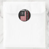 Handen af Protest 86 47 8647 Protest Save Democrac Ronde Sticker (Tas)