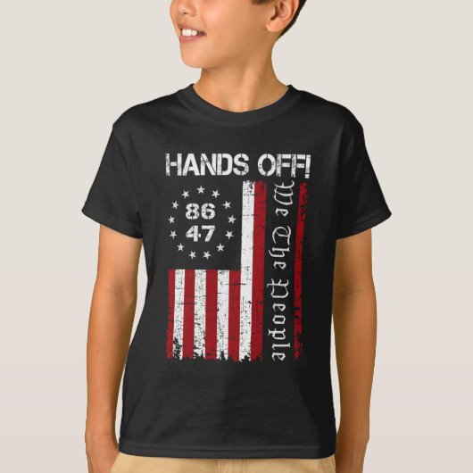 Handen af Protest 86 47 8647 Protest Save Democrac T-shirt (Voorkant)