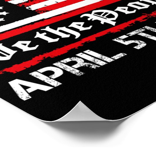 Handen af Protest Zaterdag 5 April Amerikaanse Vla Poster (Hoek)