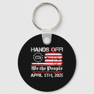 Handen af Protest Zaterdag 5 April Amerikaanse Vla Sleutelhanger