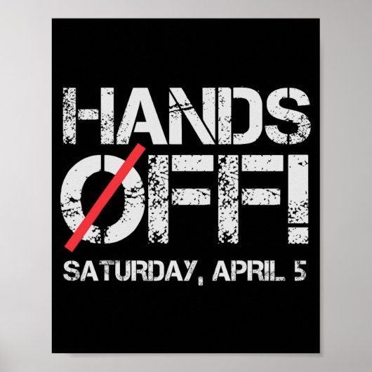 Handen af Protest Zaterdag 5 april Mannen Vrouwen Poster (Voorkant)
