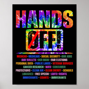 Handen af Protest Zaterdag April 5 Mannen Vrouwen  Poster
