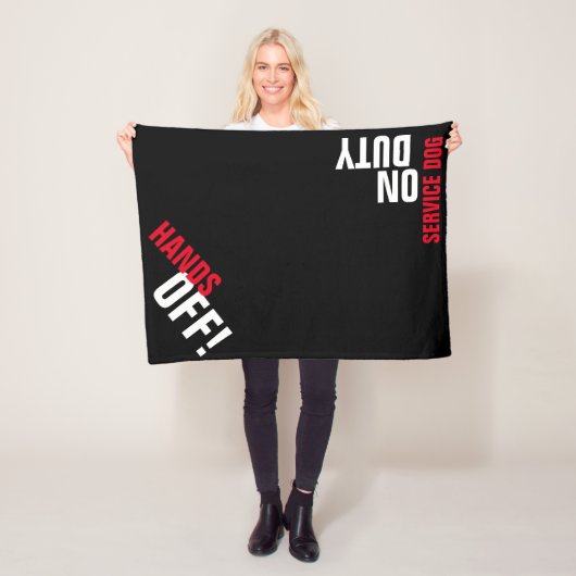 HANDEN AF! Service Hond "Plaats" Deken (Zwart) (In situ)